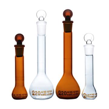 申迪 容量瓶，SLCG0205 10ml，高硼硅玻璃，白色 售卖规格：1盒