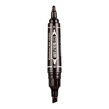 齐心 记号笔，MK803黑 大双头油性 细头2mm粗头6mm 10PCS/盒 售卖规格：1盒