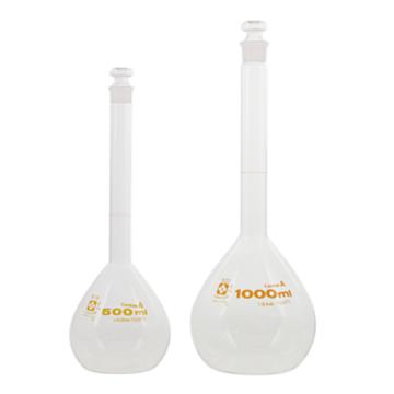 申迪 容量瓶，SLCG0010 1000ml，高硼硅玻璃，白色 售卖规格：2只/盒