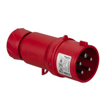 施耐德电气 工业插头，PKX32M435 380/415V 32A 5P IP44，红色 售卖规格：1个