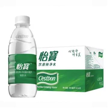 怡宝/C'estbon 矿泉水，怡宝纯净水400ml，400ml 24瓶/箱 售卖规格：1箱