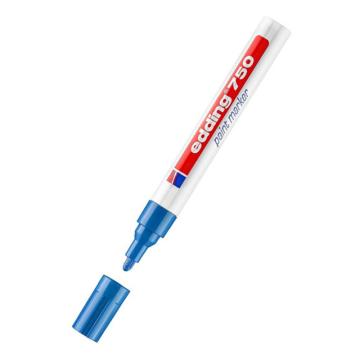 edding 记号笔工业油漆笔，edding 750-蓝色 耐高温300度 线幅2mm-4mm蓝色 售卖规格：1支