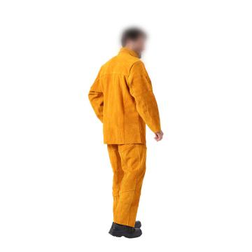 Raxwell 金黄色全皮上身焊服，RW4321 L码 售卖规格：1件
