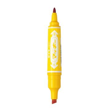 斑马/ZEBRA 大麦奇双头记号笔，MO-150 粗头6.0mm 细头1.5-2.0mm （黄色） 售卖规格：1支