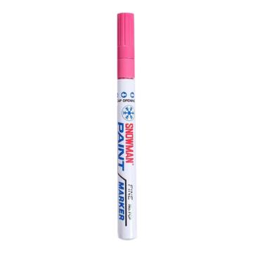 雪人/SNOWMAN 中粗记号笔，FCP-12粉红 工业环保油漆笔线幅1-2mm 售卖规格：1支