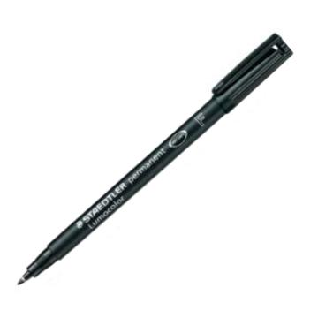 施德楼/STAEDTLER 油性胶片笔，318黑色 线幅0.6mm 防水遮光菲林笔速干光盘标记笔（10支/盒） 售卖规格：1支