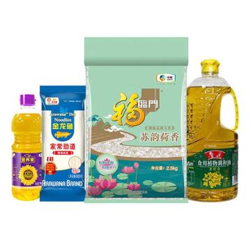 金龙鱼 节庆组合，SJ-米面油套餐,2.3L+3.3kg 金龙鱼/鲁花/福临门（一件代发） 售卖规格：1套
