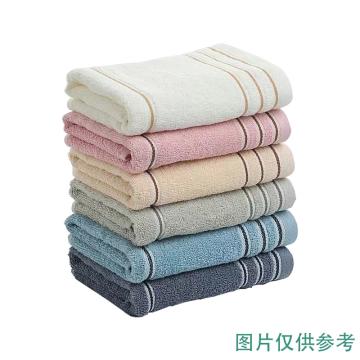 洁丽雅 素色条纹洁面毛巾70*34cm，80g/条 4条装 型号：7377（颜色随机）单位：包