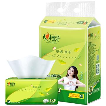 心相印 茶语丝享系列 3层150抽塑包面巾纸，DT32150 售卖规格：60包/箱