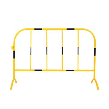 Raxwell 铁马护栏(高1m长1.4m，黄黑A款)，镀锌钢管，RSRG0029 售卖规格：1个