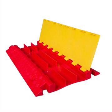 Raxwell 三线槽减速带，大号红黄色，95×48.5cm，RSRW0008 售卖规格：1个