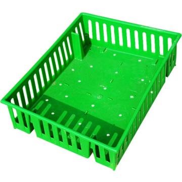 英达斯贝克 塑料周转筐,四支错位倒置筐，绿色,外尺寸:610×465×160mm 售卖规格：1个