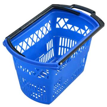 英达斯贝克 购物筐,手拖式超市篮,蓝色，外尺寸:540×335×365mm 售卖规格：1个