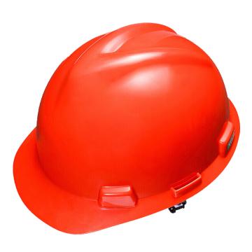 梅思安/MSA V-Gard PE标准型安全帽，10172904 红色，超爱戴帽衬，D型下颏带 售卖规格：1顶