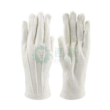 汉盾 背三筋白色礼仪手套，HD-GP5504 涤棉22g（10付/打，220g/打） 售卖规格：10付/打