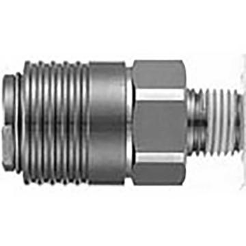 SMC S连接器，KKA7S-04M 不锈钢型，外螺纹式，带单向阀，插座 售卖规格：1个