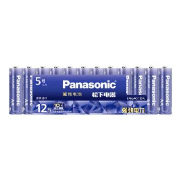 松下/Panasonic 5号电池进口碱性电池，LR6LAC 12粒装 售卖规格：1卡