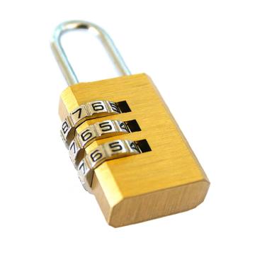 三环 黄铜密码锁，T123(C09) 不通开三位密码锁体20×10mm锁梁φ3mm锁梁宽8mm总高54mm 售卖规格：1把