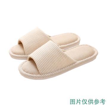 蓝卡诺/RANCRNUO 布面拖鞋，米色39-40码 售卖规格：1双