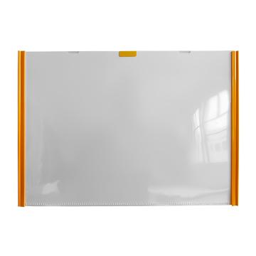 Raxwell 翻页式磁性文件袋，A4，外框325*230mm，横向，黄色，RSSJ0015 售卖规格：1个