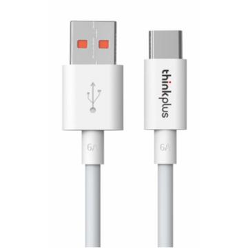 ThinkPlus 数据线，AC610B USB-Type-C 快充 6A 60W 1米 白色 售卖规格：1个