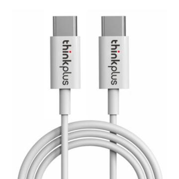 ThinkPlus 数据线，CC510B USB-Type-C转USB-Type-C快充 5A 100W 1米 白色 售卖规格：1个