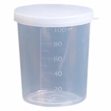 安赛瑞 加盖塑料小量杯，600555 100ml 售卖规格：5个/件
