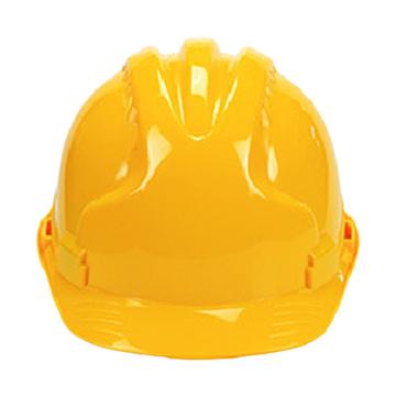 谋福 安全帽，9180 (黄色) 工程帽三筋透气 售卖规格：1顶