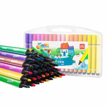 得力 36色粗三角杆可洗水彩笔，70659 / 售卖规格：1盒