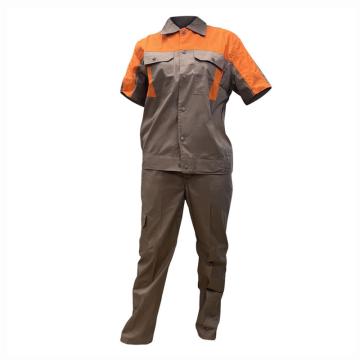 成楷科技 夏季工作服套装，CKB-Y1S，165 劳保维修短袖套装，卡其拼橘色 售卖规格：1套