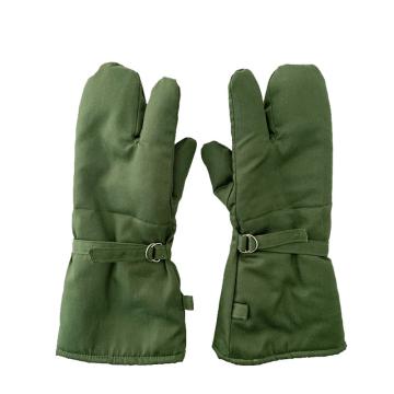 安赛瑞 防寒加绒手套，25575 三指78老式冬季加厚保暖指套，军绿，均码 售卖规格：1双