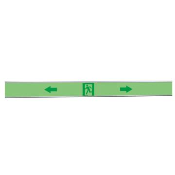 Raxwell 夜光墙面疏散导向标识-左右双向，1000*95*5mm，铝合金框，RSSY0157 售卖规格：1个
