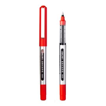 得力 直液式走珠笔中性笔，S656红 0.5mm 售卖规格：1支