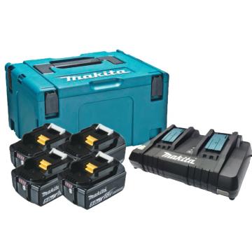 牧田 电池充电器套装，MKP3PT184(198563-9),4个BL1850B+1个DC18RD