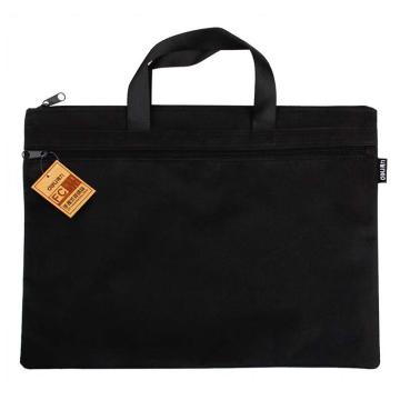得力（deli） 帆布手提袋，文件袋檔案袋公文包公文袋A4風琴包，黑色 5840 單位：只