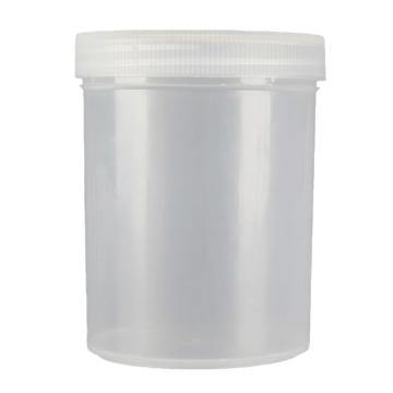 海斯迪克 HK-837加厚塑料瓶广口油墨罐，大口直立桶 密封罐，500ML半透明 售卖规格：1个
