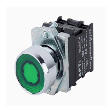 APT PB1系列带灯按钮，PB1S-10D/g23 绿色 AC/DC24V 售卖规格：1个
