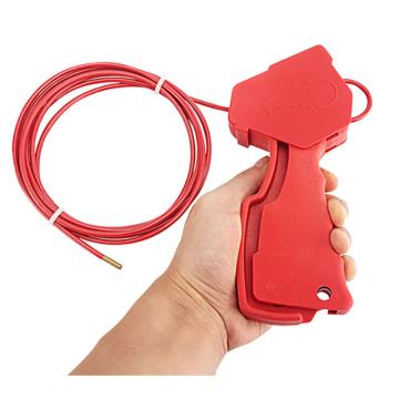 博士 握式缆绳锁，博士 握式缆绳锁 红色，BD-L01 工程塑料尼龙PA+外层PVC包不锈钢缆绳 红色 售卖规格：1个