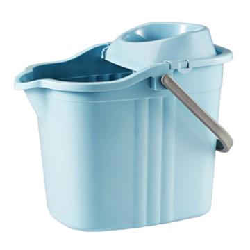 海斯迪克 塑料拖把桶带提手，手动拖地桶，蓝色桶 售卖规格：1个