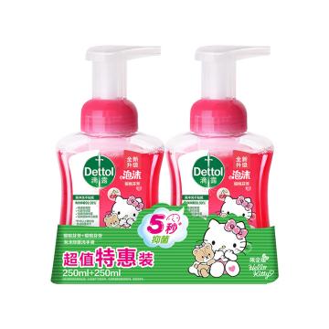 滴露/Dettol 泡沫洗手液，3110265 樱桃芬芳 KT版 250ml×2瓶 售卖规格：2瓶/组