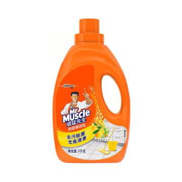威猛先生/Mr Muscle 地面清洁剂，柠檬香 2kg 售卖规格：1瓶