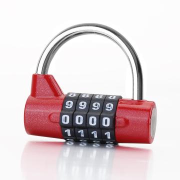 炬芯 锌合金U型密码锁，锁体宽54mm 四位密码 红色 售卖规格：1个