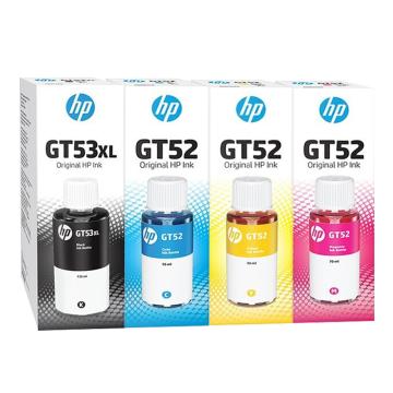 惠普/HP 墨水四色套装，GT53XL+GT52 1黑+3彩（135ml+70ml*3）适用518/538/418/519/310/410/319/419 售卖规格：4支/套