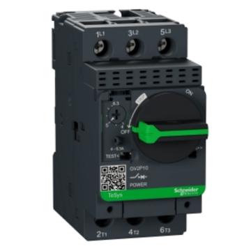 施耐德电气 TeSys D电动机热磁断路器，GV2P10 3P 4~6.3A 售卖规格：1个