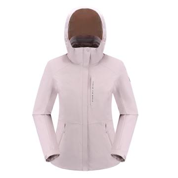 探路者 女士套羽绒冲锋衣，TAWWAL92208-AG2X，S 瓷瓦粉 售卖规格：1件