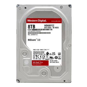 西部数据/WD 机械硬盘，WD80EFZZ 8TB NAS硬盘 WD Red Plus 西数红盘Plus 5640转 128MB SATA CMR 售卖规格：1块