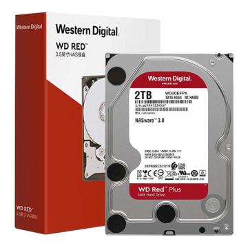 西部数据/WD 机械硬盘，WD20EFPX 2TB NAS硬盘 WD Red Plus 西数红盘Plus 5400转 64MB SATA 售卖规格：1块