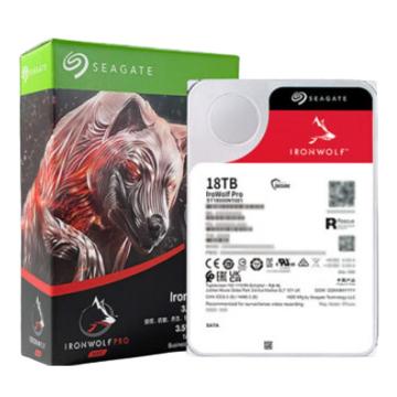 希捷/Seagate 机械硬盘，ST18000NT001 18TB NAS硬盘 256MB 7200转 PMR CMR垂直技术 网络存储 SATA 酷狼PRO 售卖规格：1块