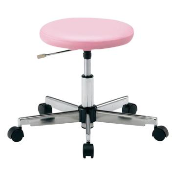 亚速旺/Asone 清洁多彩圆椅，2-671-02 无脚踏环，粉红色 售卖规格：1个