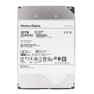 西部数据/WD 企业级氦气硬盘，WUH722020BLE6L4 20TB Ultrastar HC560 SATA 7200转 512MB CMR 售卖规格：1块